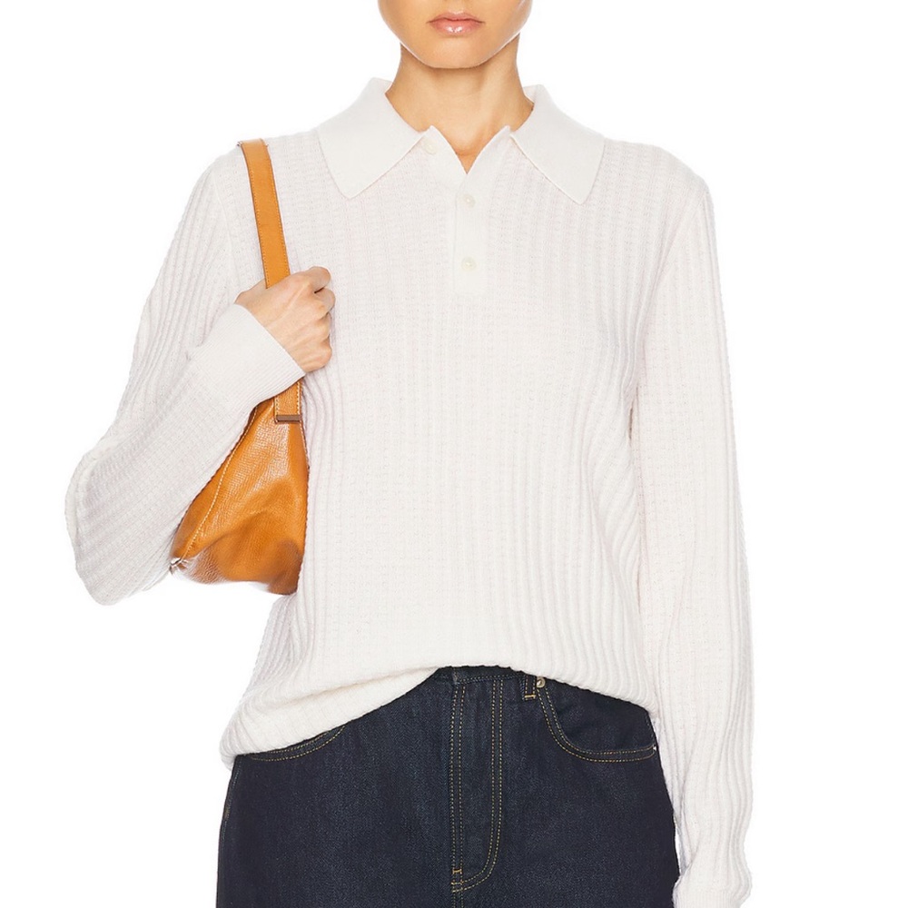 NWOT guest in residence knit cashmere polo sweater